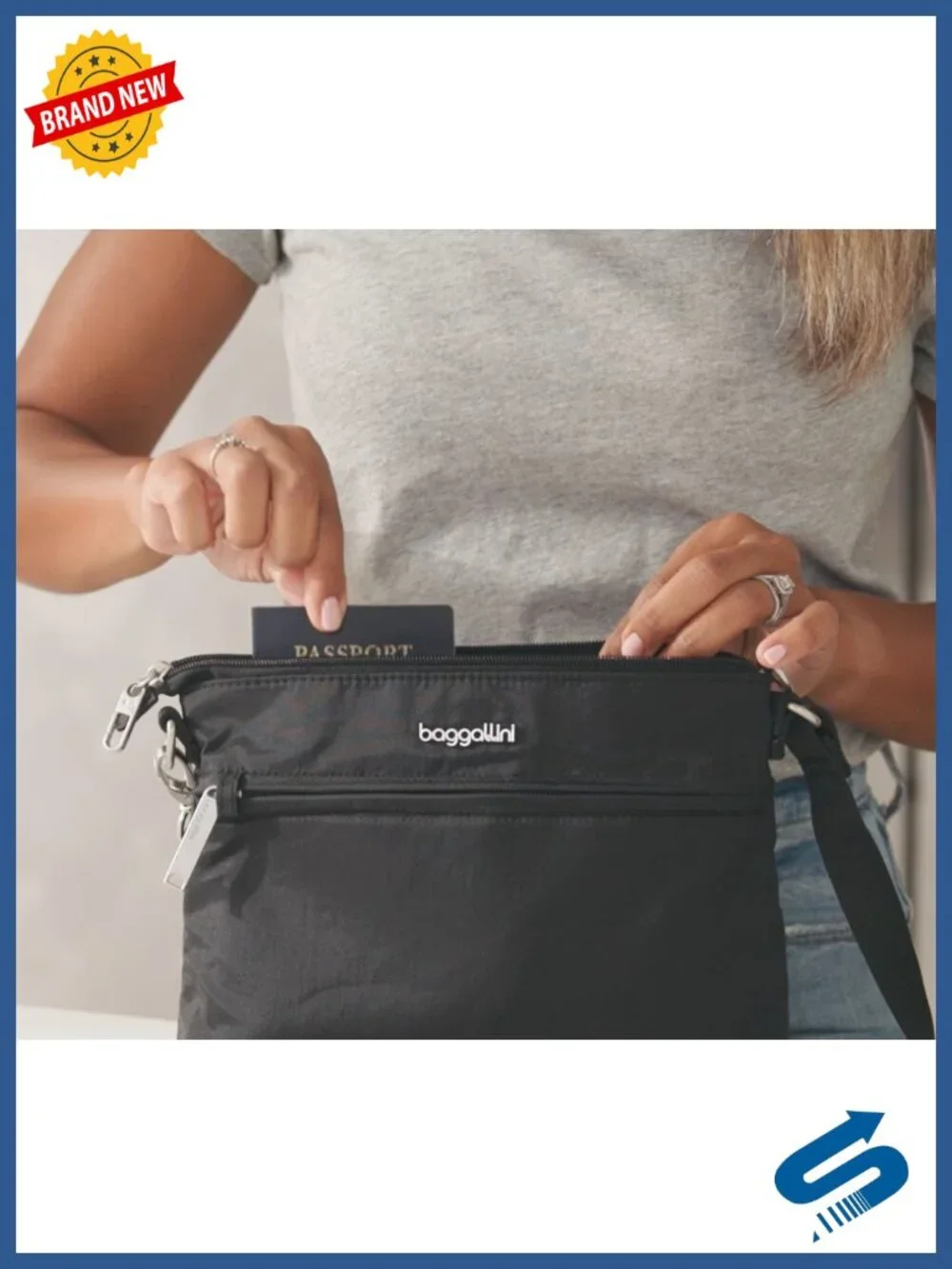 Anti-Theft Securtex Crossbody Bag with RFID Protection